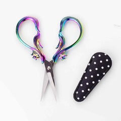 Star Dust Rainbow Scissors with Sheath From Twice Sheered Sheep