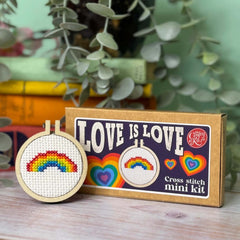'love Is Love'' Mini Matchbox Cross Stitch Kit Counted Cross Stitch Kit From Craft Kit Company