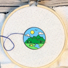 Four Seasons Set of 4-Enamel Needle Minders by Snarky Crafter Designs