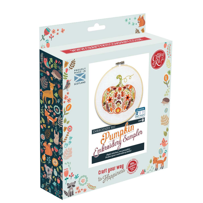 Pumpkin Sampler Embroidery Kit From Craft Kit Company