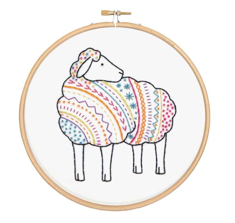 Sheep Embroidery Kit  Complete Craft Kit For Beginners From Hawthorn Handmade