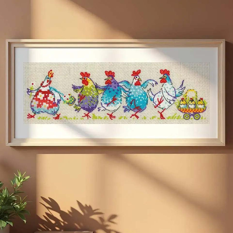 Chicken Cluck-Cluck!!! by Riolis Counted Cross Stitch Kit