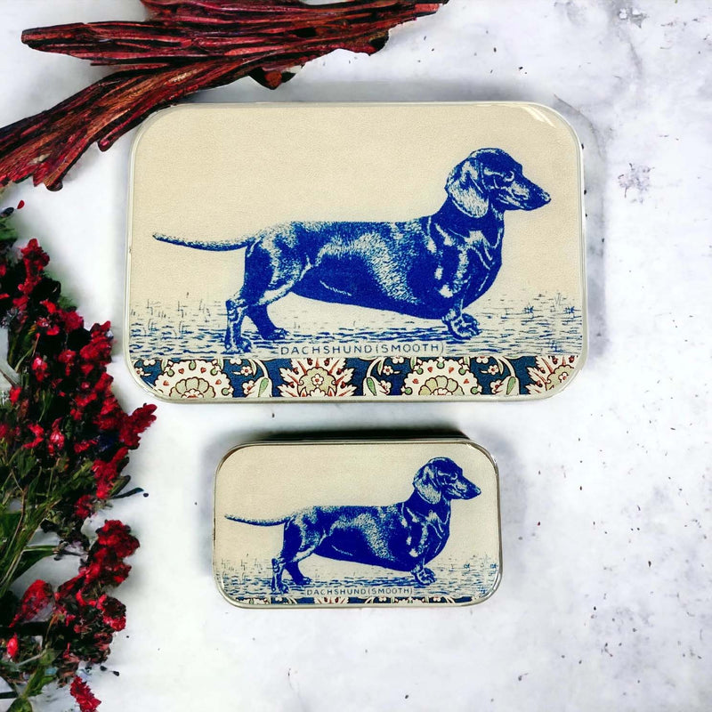 Dachshund Notions Tin NEEDLE CASE NEEDLE ORGANIZER-Large
