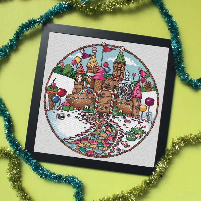 Candy Castle By Mary Engelbreit Counted Cross Stitch Kit From Spot Colors