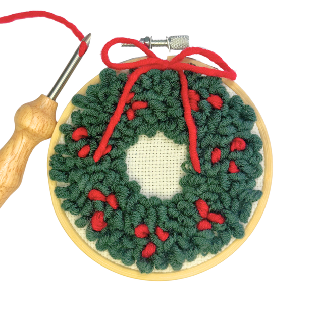 Wreath DIY Punch Needle Kit - The Artful Needleworker | The Artful ...