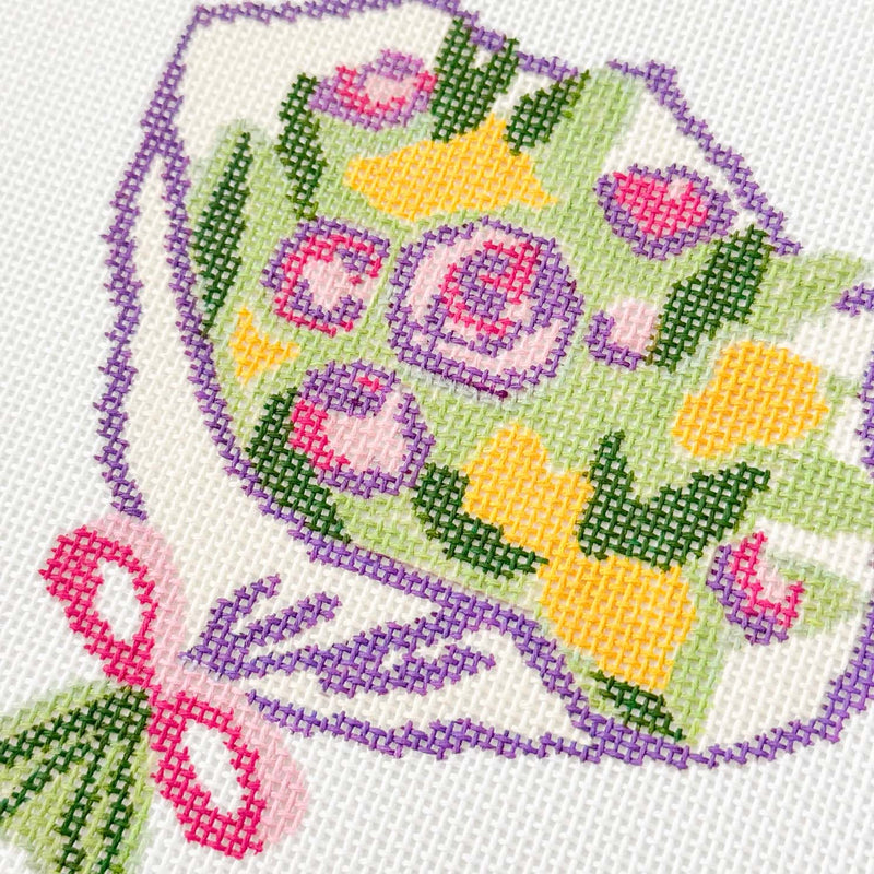 Flower Bouquet 18 Mesh Hand Painted Needlepoint Canvas By Cotswold Co Designs