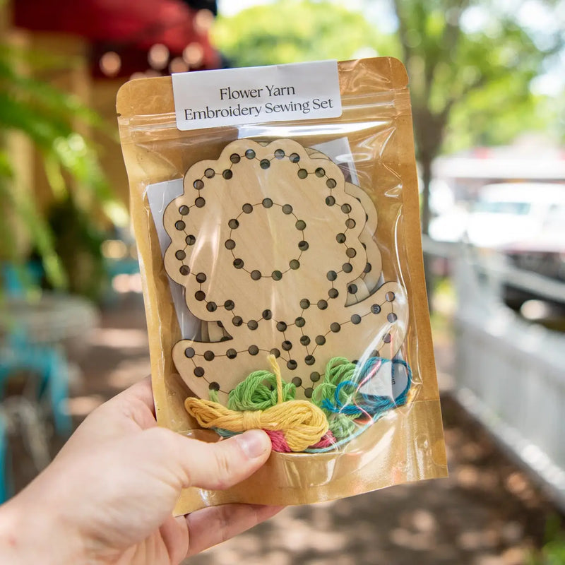 Flower Yarn Wooden Ornament Embroidery Kit By Still Magnolia