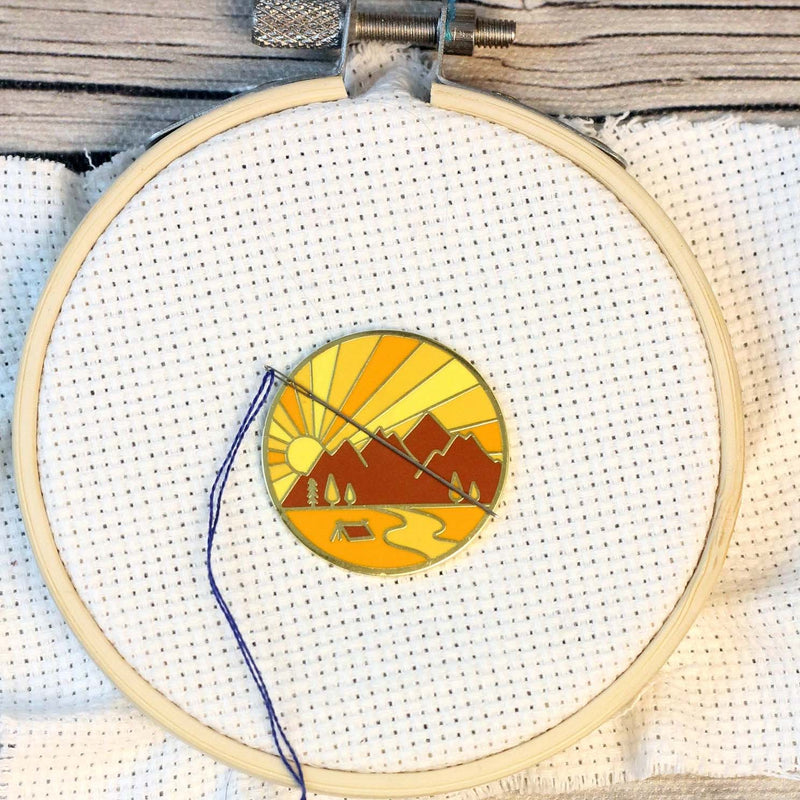 Four Seasons Set of 4-Enamel Needle Minders by Snarky Crafter Designs