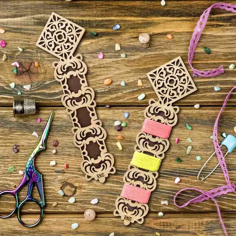 Ornate Wooden Thread Bobbins - Thread Organizers #10 From Hobby Jobby