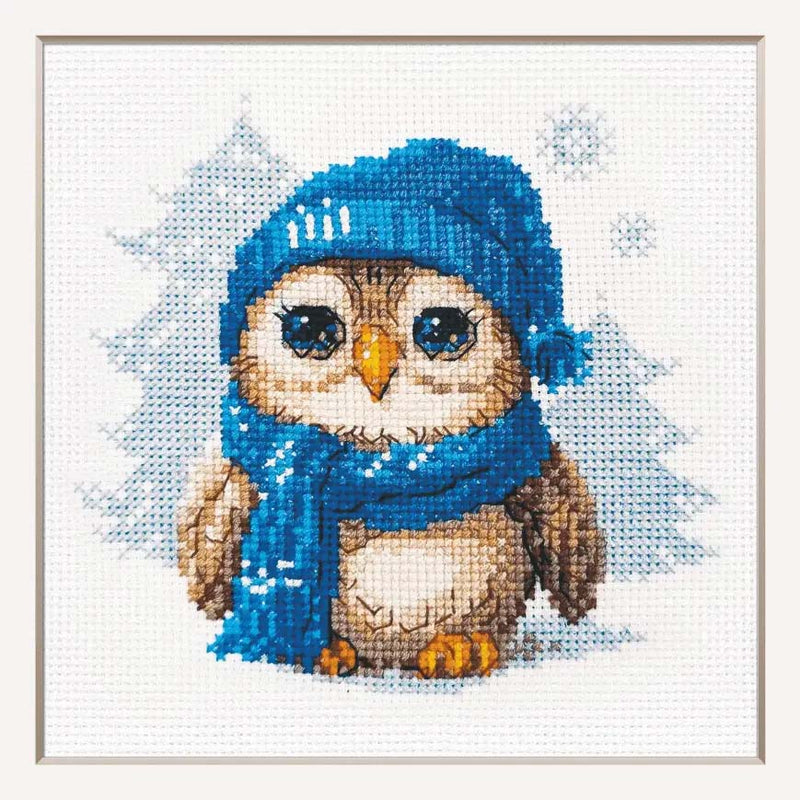 Cuddly Winter Owl by Riolis Counted Cross Stitch Kit