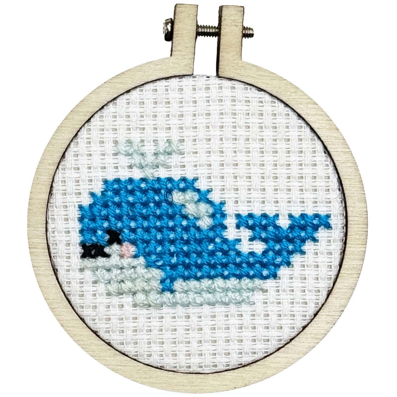"whale Done!' Mini Matchbox Cross Stitch Kit Counted Cross Stitch Kit From Craft Kit Company