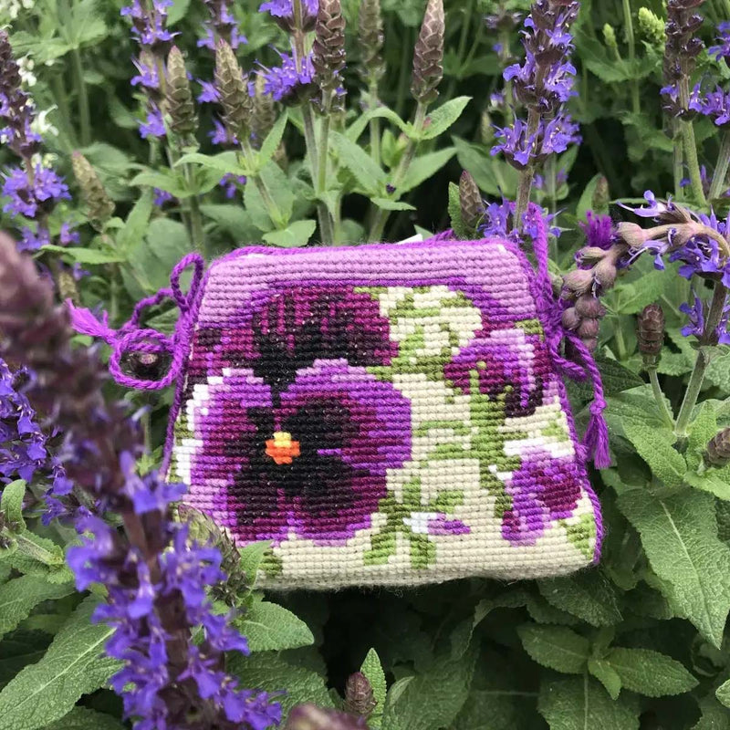 Pansy Pincushion by Riolis Counted Cross Stitch Kit