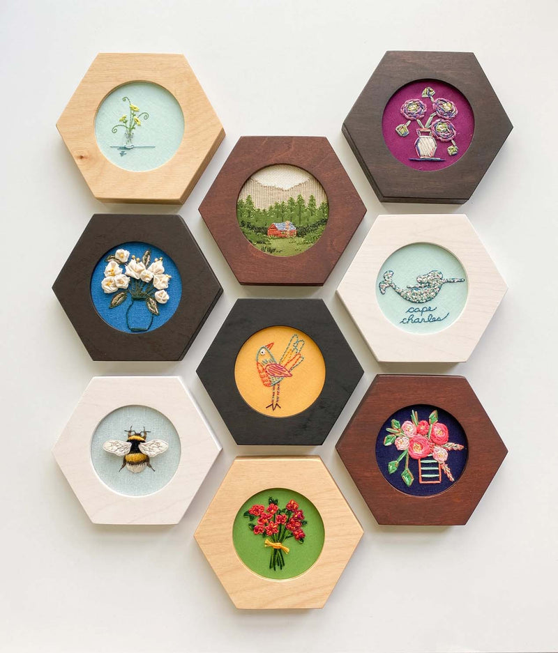 Hexagon Embroidery Hoop Frame For 4" Hoop From Modern Hoopla