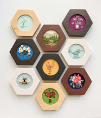 Hexagon Embroidery Hoop Frame For 4