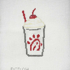 Cfa Milkshake (Peppermint) Needlepoint Hand Painted Canvas 18 Mesh By Perrin Gentry Designs