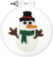 Snowman Punch Needle Hoop Kit By Design Works