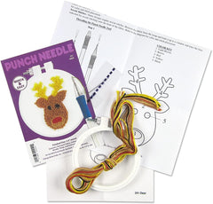 Reindeer Punch Needle Hoop Kit By Design Works
