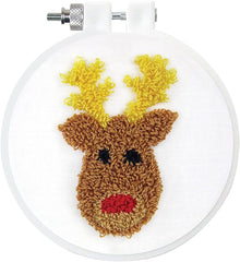 Reindeer Punch Needle Hoop Kit By Design Works