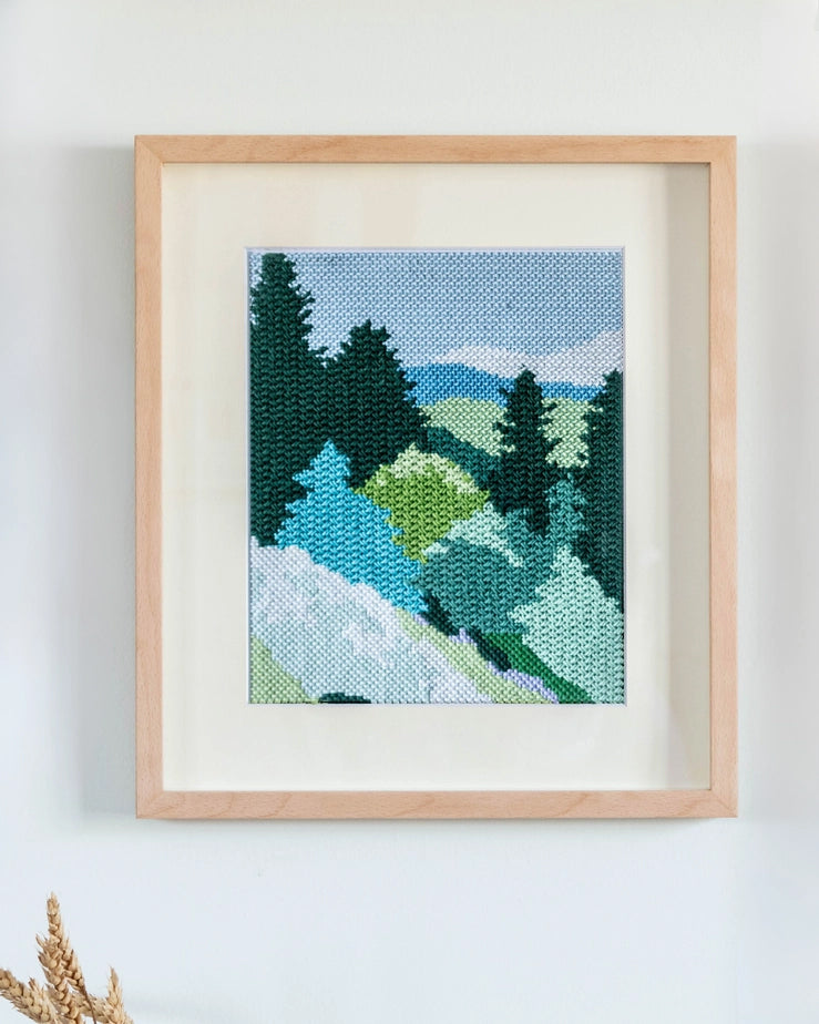 Mountain Spring Needlepoint Kit  Diy Embroidery By Unwind Studio