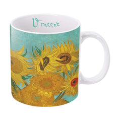 Van Gogh Sunflowers 14 oz Porcelain Mug -Contemporary Mug From Rain Capers