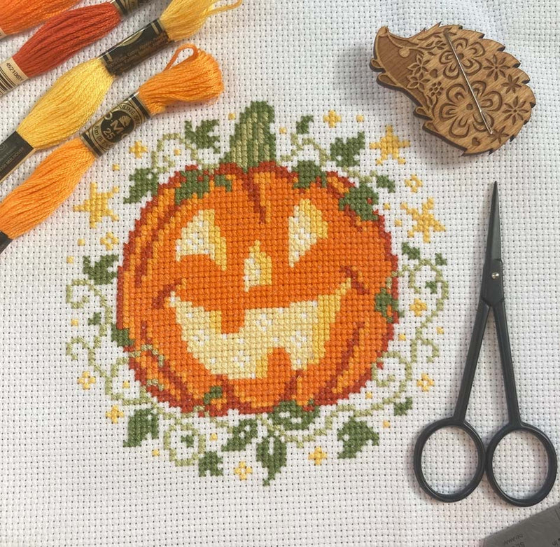 Pumpkin and Stars - Cross Stitch Kit By Love Poppet