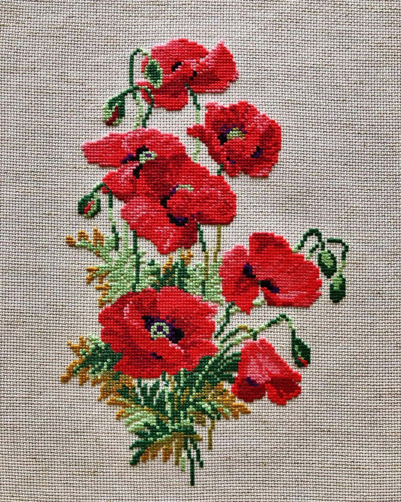 Wild Poppies by Riolis Counted Cross Stitch Kit