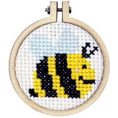 'bee Strong!' Mini Matchbox Cross Stitch Kit Counted Cross Stitch Kit From Craft Kit Company