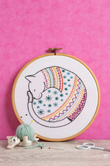 Cat Embroidery Kit  Complete Craft Kit For Beginners From Hawthorn Handmade