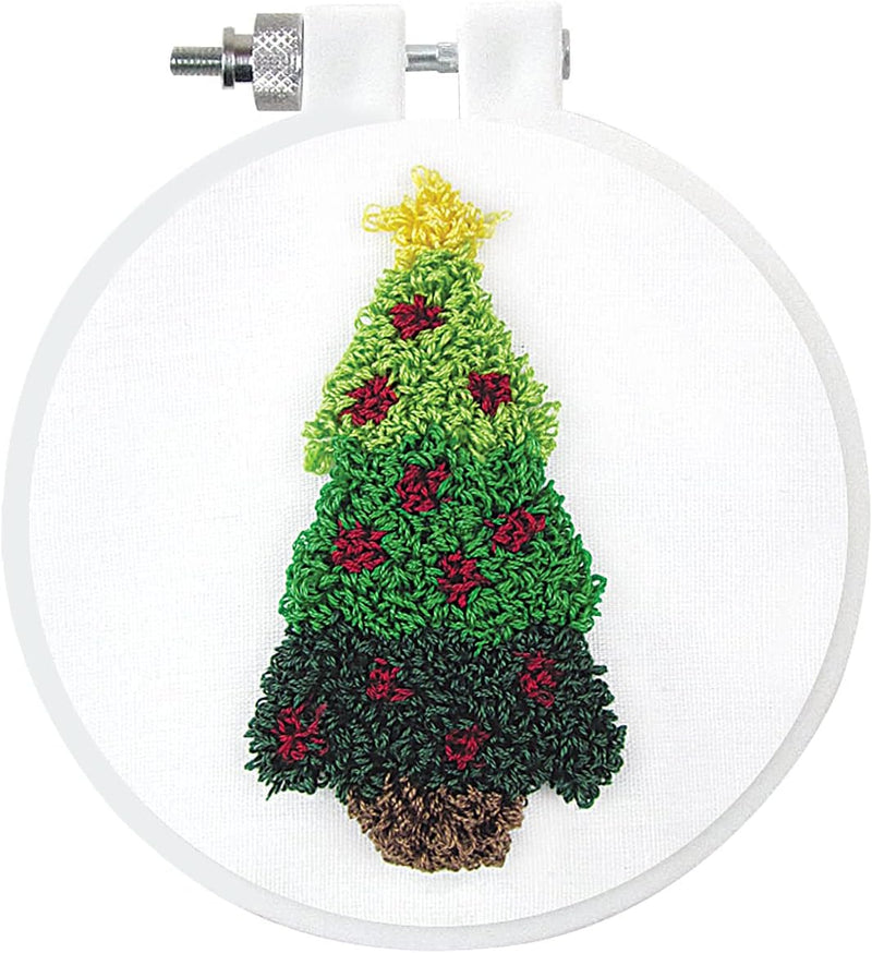 Christmas Tree Punch Needle Hoop Kit By Design Works
