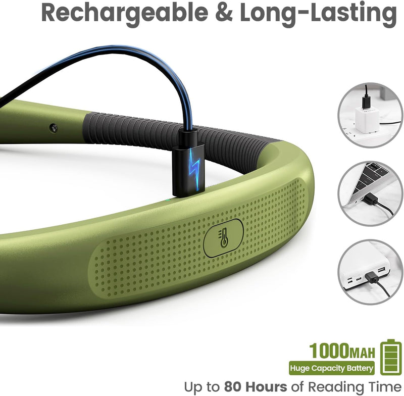 Glocusent LED Neck Reading Light-Green