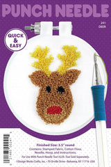 Reindeer Punch Needle Hoop Kit By Design Works