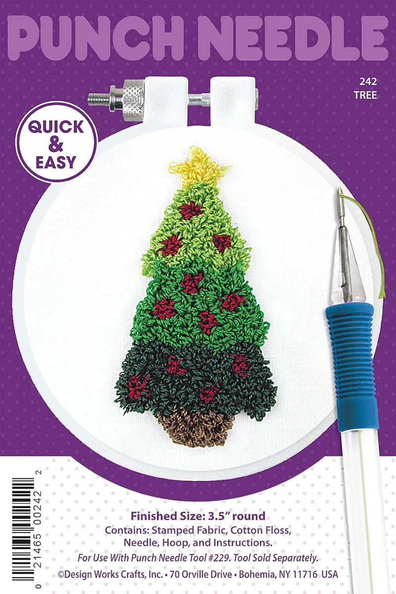 Christmas Tree Punch Needle Hoop Kit By Design Works