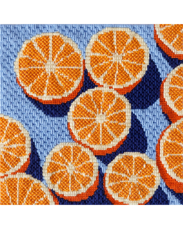 Oranges-Agrumes Needlepoint Kit  Diy Embroidery By Unwind Studio