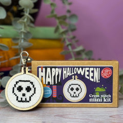'happy Halloween!'  Mini Matchbox Cross Stitch Kit From Craft Kit Company