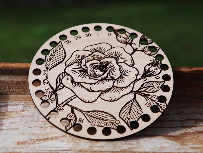 Rose Bush Embroidery Floss Maplet Storage Holder From Sunrise Grove