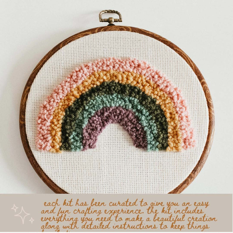 Rainbow Beginner Diy Punch Needle Kit From Homebody DIY