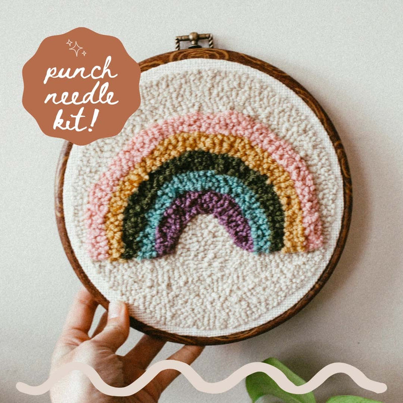 Rainbow Beginner Diy Punch Needle Kit From Homebody DIY