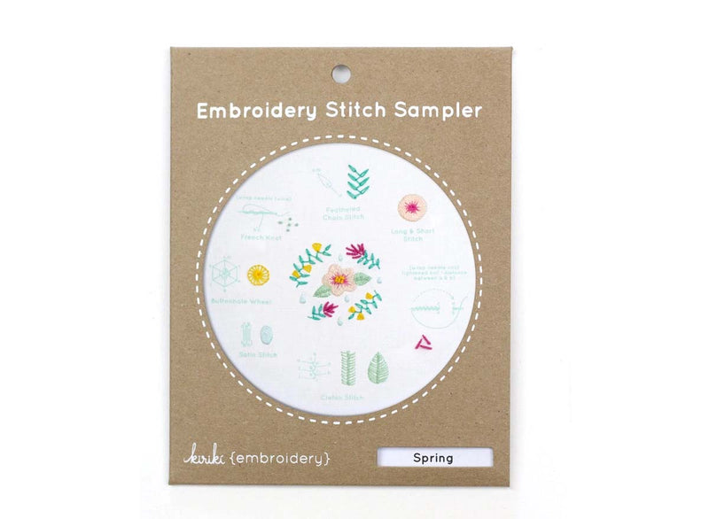 SPRING- Embroidery Stitch Sampler from Kiriki Press