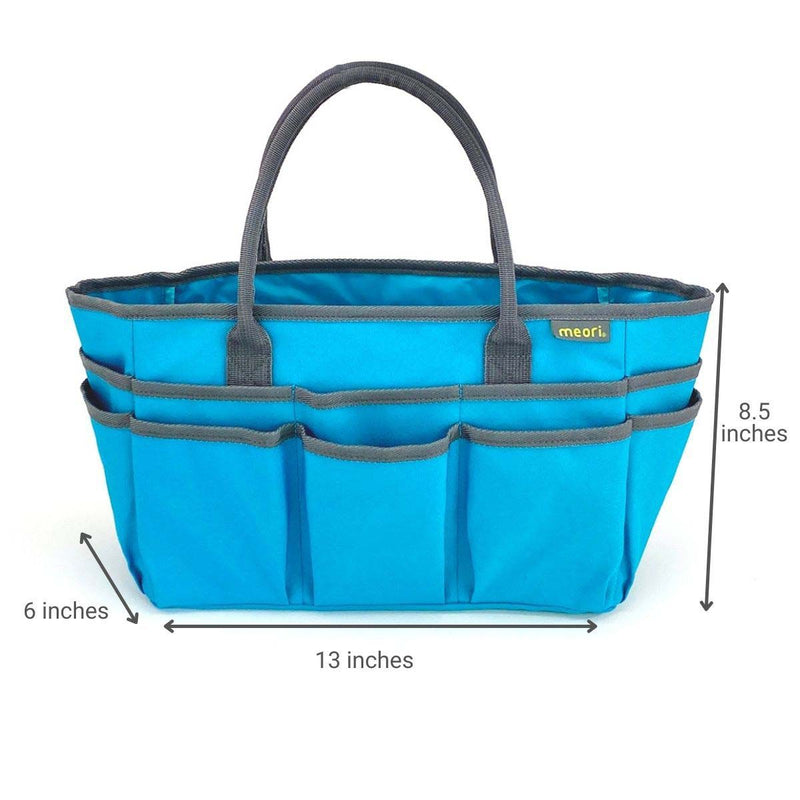 Deluxe Organizer Craft Tote, Large Portable Craft Storage Bag, Stylish Azure Blue by Meori