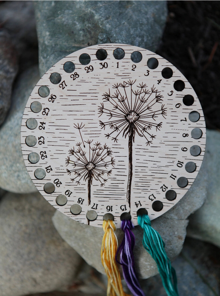 Dandelion Embroidery Floss Storage Holder From Sunrise Grove