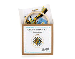 Sun and Moon Counted Cross Stitch Diy Kit From The Stranded Stitch