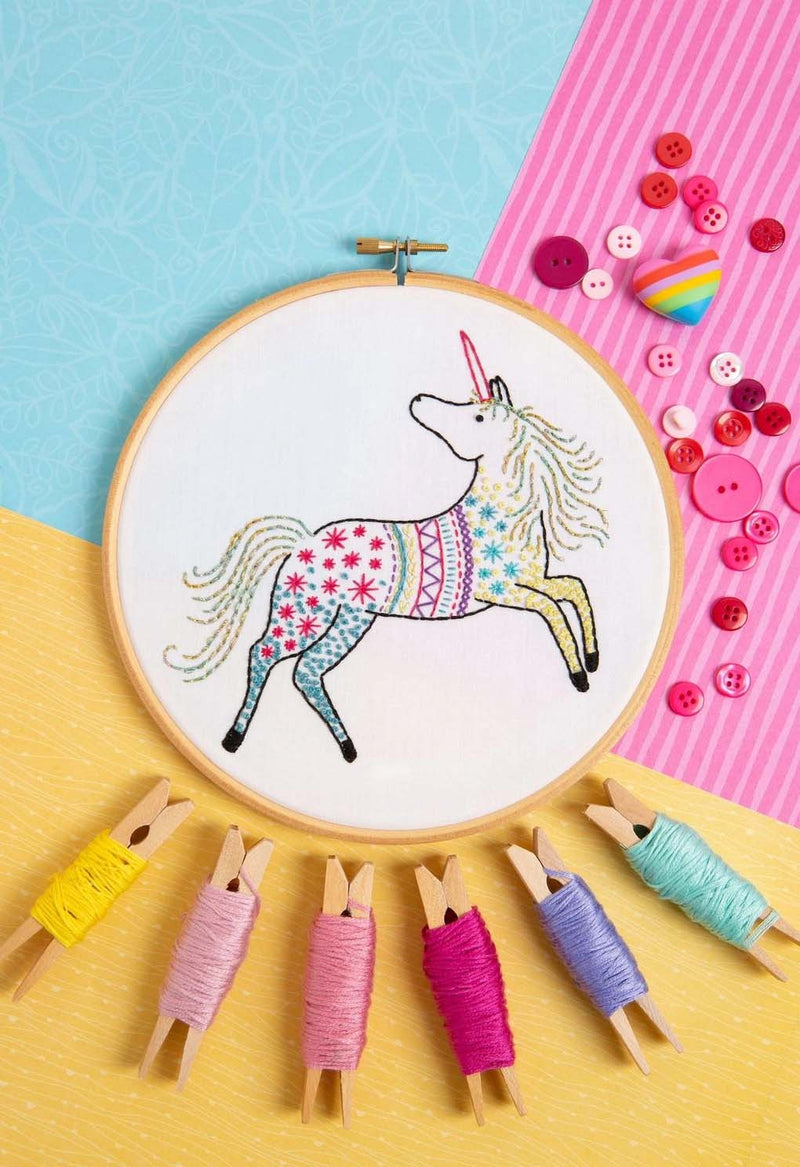 Unicorn Embroidery Kit  Complete Craft Kit For Beginners From Hawthorn Handmade