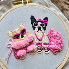 Pawty Time Embroidery Kit from Jessica Long Embroidery