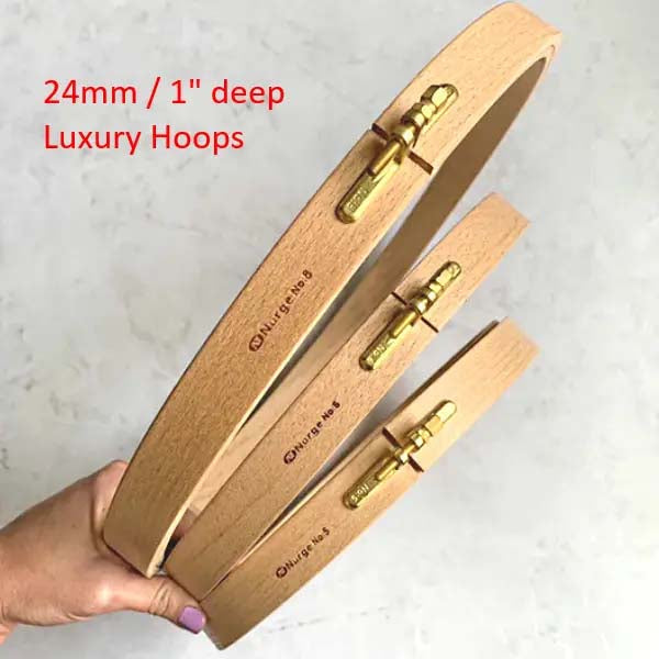 Nurge Hoop #1- 4 Inch Diameter -  -One Inch Thick-  Beech Screwed Embroidery Hoop