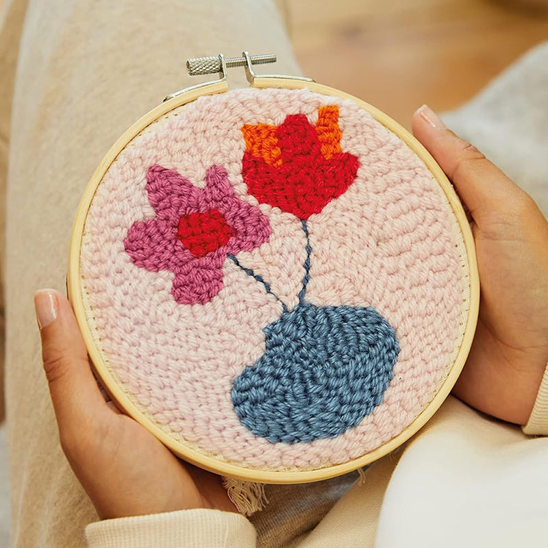 Gentle Flowers Punch Needle Kit By DMC