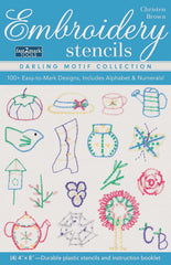 Embroidery Stencils Darling Motif Collection 100+ Easy-to-Mark Designs, Includes Alphabet & Numerals!