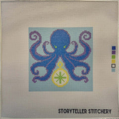 Octopus — Printed Needlepoint Canvas (Small) From Storyteller Stitchery