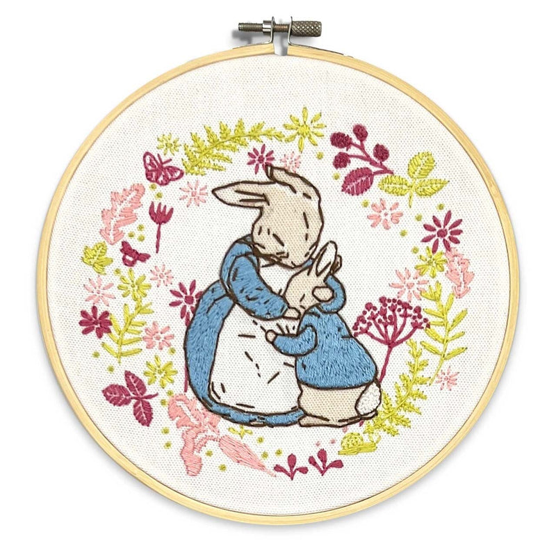 Beatrix Potter - Peter Rabbit & His Mother Embroidery Kit From Craft Kit Company
