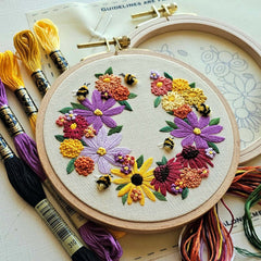 Bumblebee Bouquet Embroidery Kit By Jessica Long Embroidery