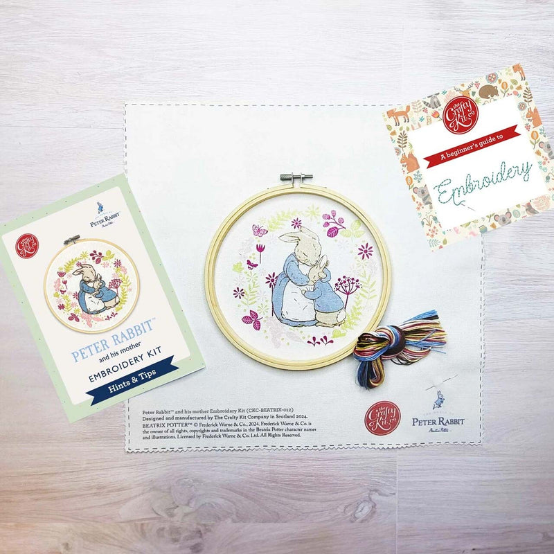 Beatrix Potter - Peter Rabbit & His Mother Embroidery Kit From Craft Kit Company